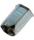 Заклепка M4*12 мм из стали с внутренней резьбой, уменьшенный бортик, шестигранная